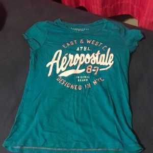 Aeropostale teal t shirt used condition size large